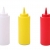 3 Kunststoff Squeeze Sauce Flaschen Spender/Würze Container für Senf Ketchup-Öl Creme Honig und Salatdressing -