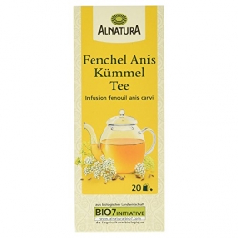 Alnatura Bio Fenchel-Anis-Kümmel Tee, 20 Beutel, 6er Pack (6 x 45 g) -