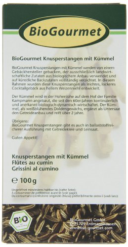 BioGourmet Knusperstange mit Kümmel, 8er Pack (8 x 100 g) - 