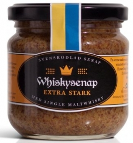 Hovdelikatesser Whisky Senf - extra scharf aus Schweden 185 g (mit 12 Jahre altem Single Malt Whisky) -