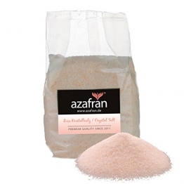 Rosa Kristallsalz aus Pakistan (auch bekannt als Himalaya Salz) 1kg fein von Azafran® | Steinsalz | Ursalz - Intensiv im Geschmack -