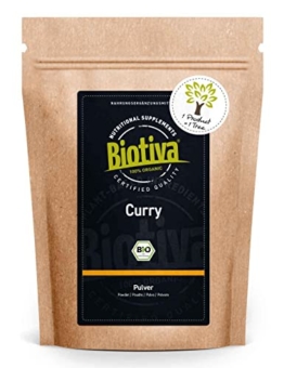 Biotiva Edel Curry Bio gemahlen 250g - Mild-Intensiv - nach altem indischen Hausrezept - Top-Qualität - ohne Geschmacksverstärker oder künstliche Zusätze - 1