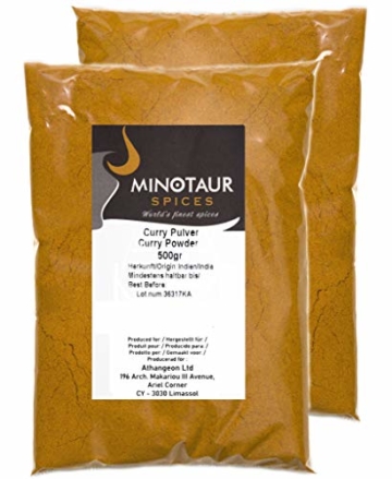 Minotaur Spices | Curry gemahlen, Currypulver mild, 2 x 500g (1 Kg) - 2