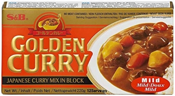S&B Golden Curry mild – Japanische Gewürzmischung zur Zubereitung von Curry-Gerichten – 1 x 220 g - 1